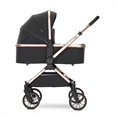 Carrozzina combinata REYA 3in1 con cesta per neonato Black JASPER